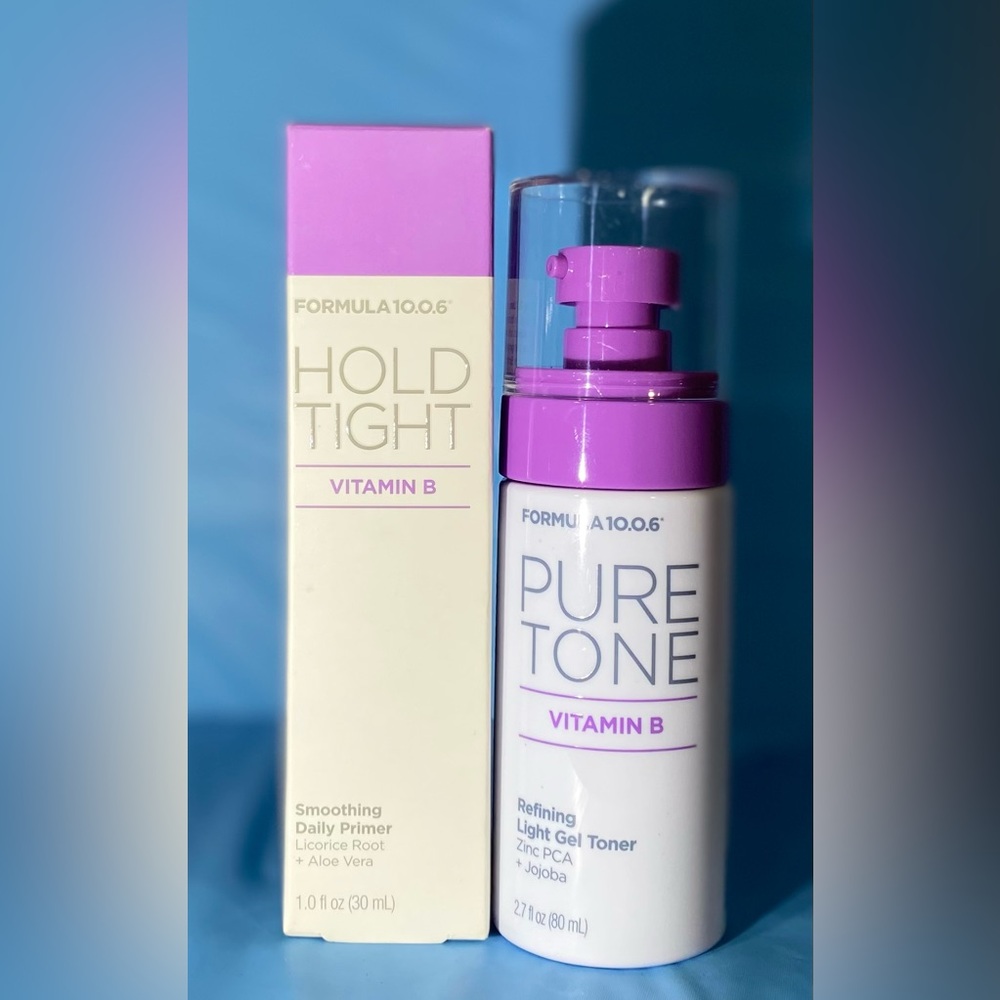 2pcs Formula 10.0.6 Vitamin B Hold Tight Daily Primer and Pure Tone Gel Toner